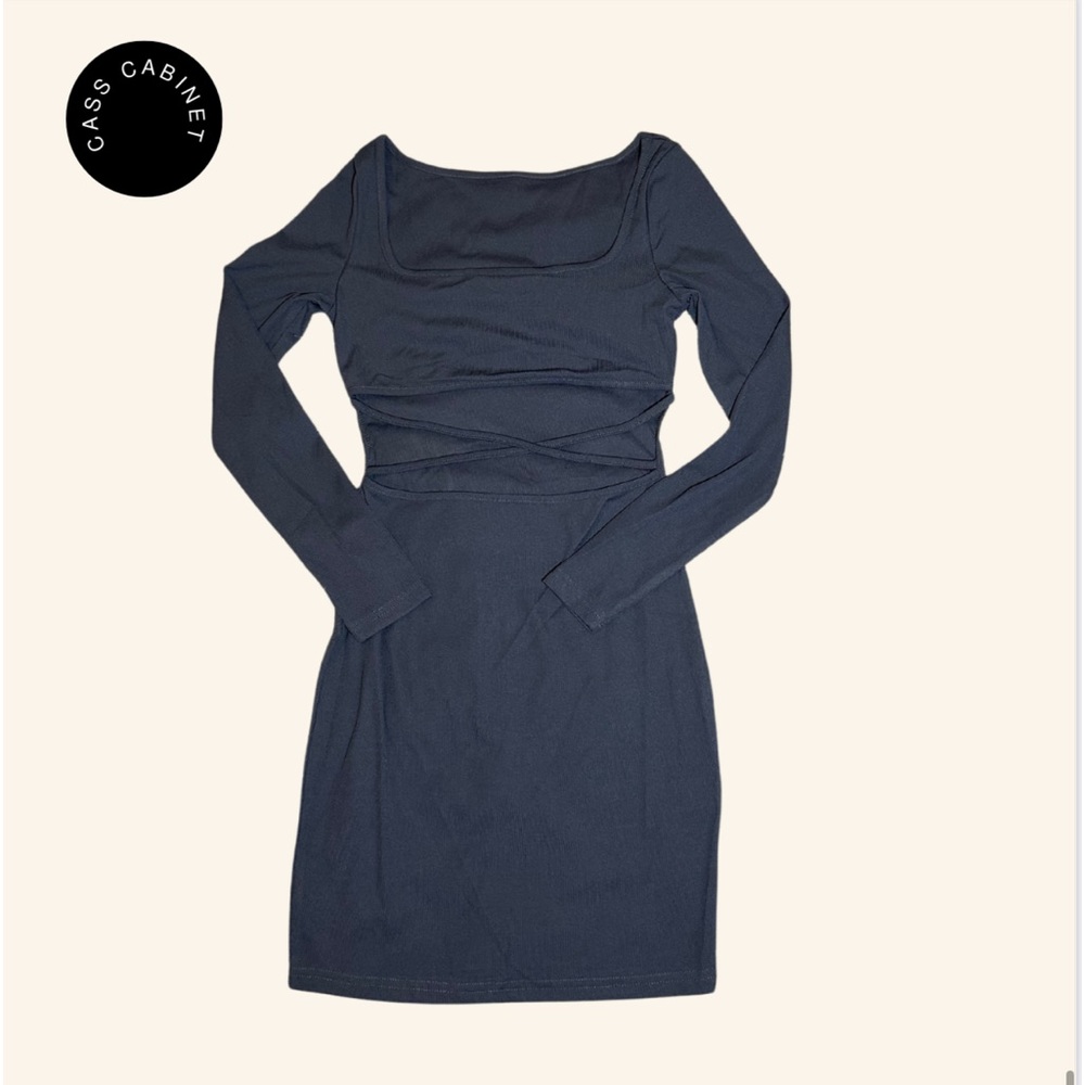 Black mini cutout dress